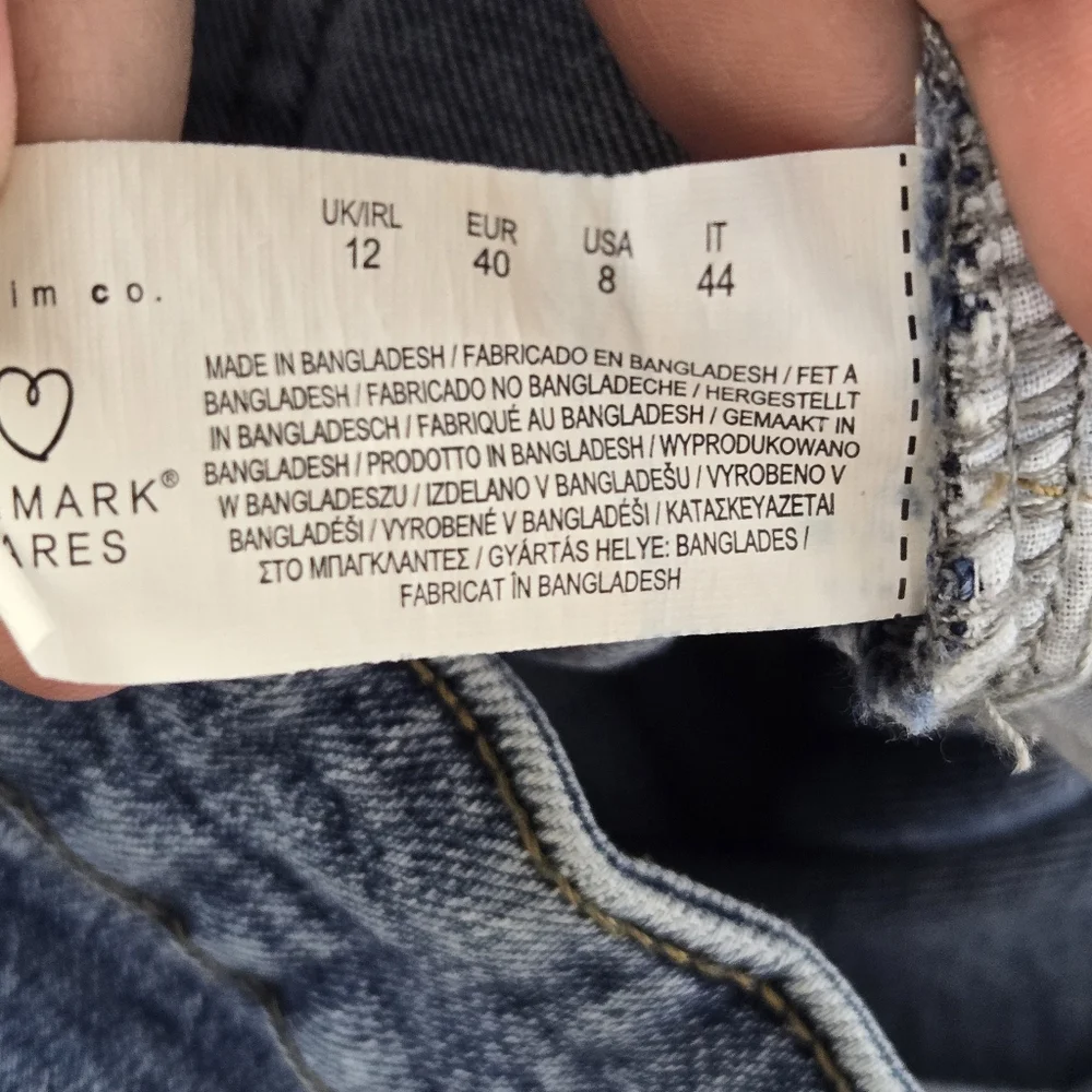 Primark Cares Denim Co Distressed Denim Ankle Jeans Womens Size 8